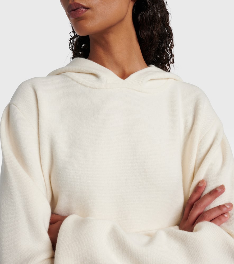 God's True Cashmere Embellished Cashmere Hoodie In White