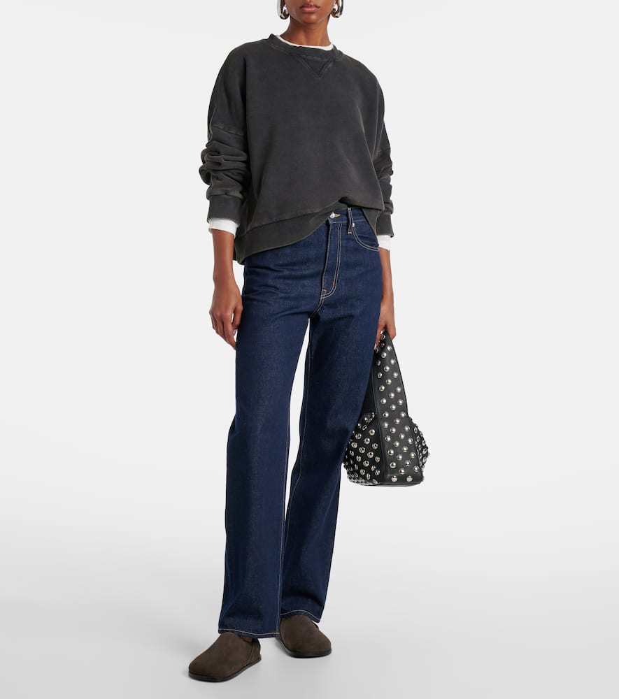 Slvrlake London High Rise Straight Jeans In Midnight Mile In Blue