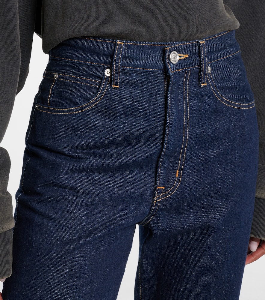 Slvrlake London High Rise Straight Jeans In Midnight Mile In Blue