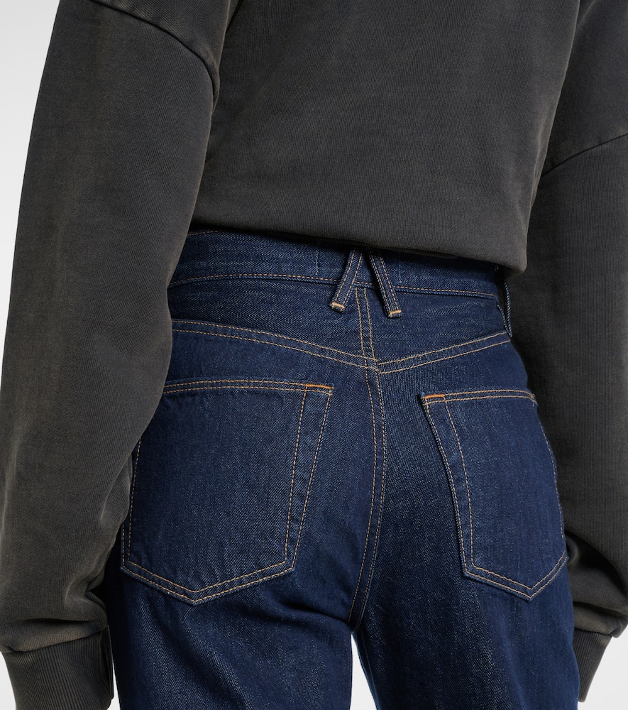 Slvrlake London High Rise Straight Jeans In Midnight Mile In Blue