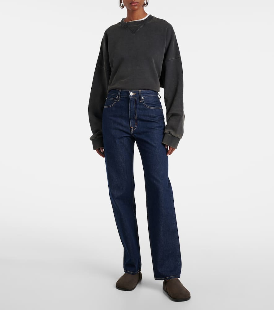 Slvrlake London High Rise Straight Jeans In Midnight Mile In Blue