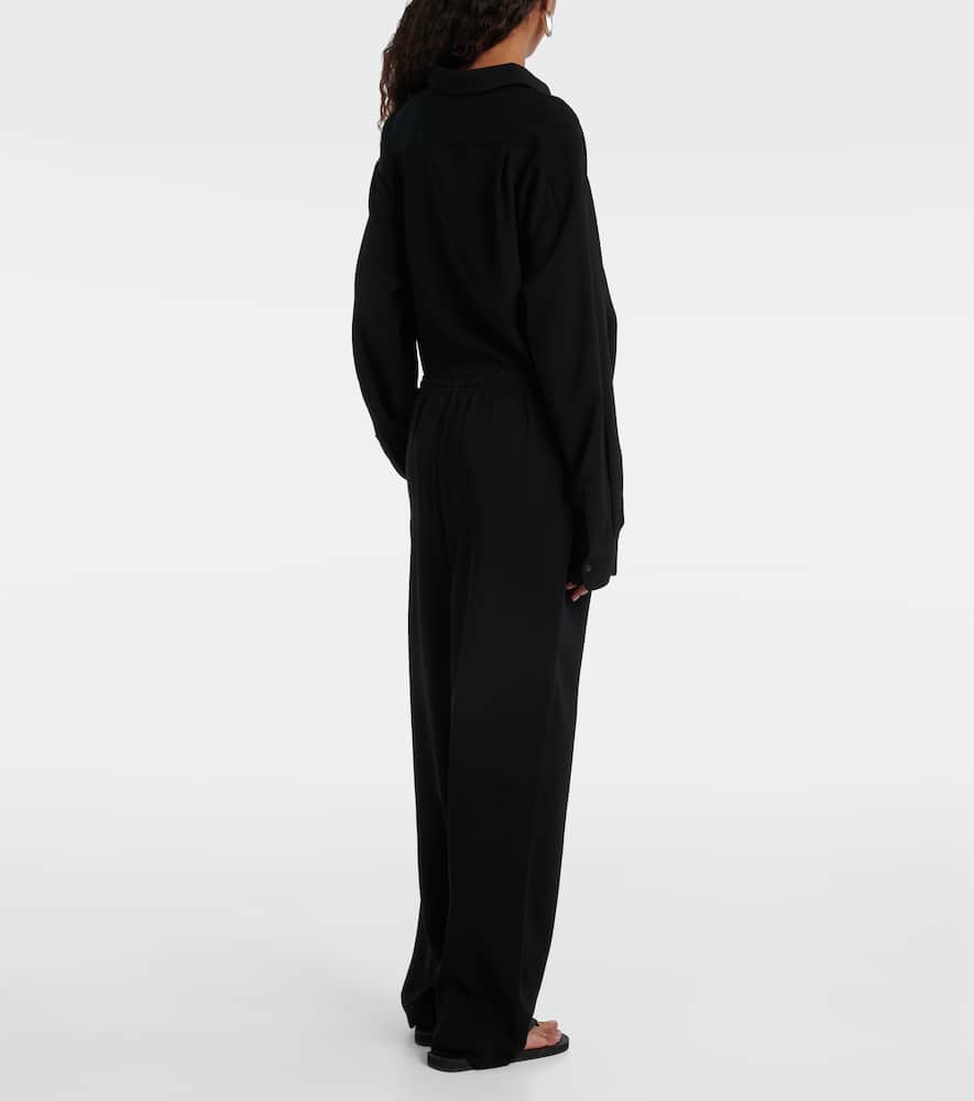 Asceno Aurelia High-rise Straight Pants In Black