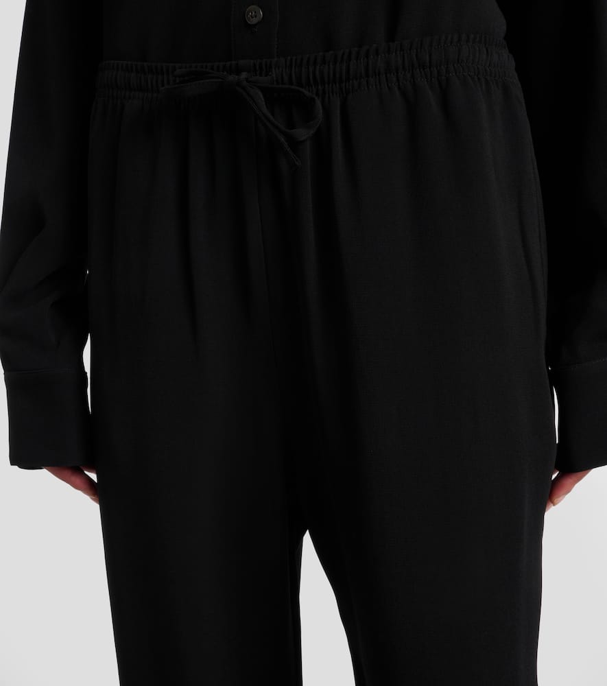 Asceno Aurelia High-rise Straight Pants In Black