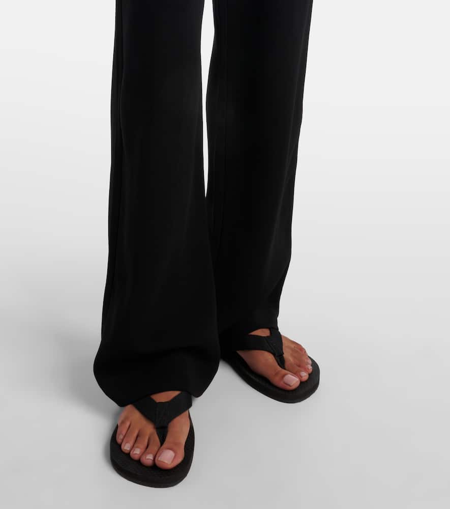Asceno Aurelia High-rise Straight Pants In Black
