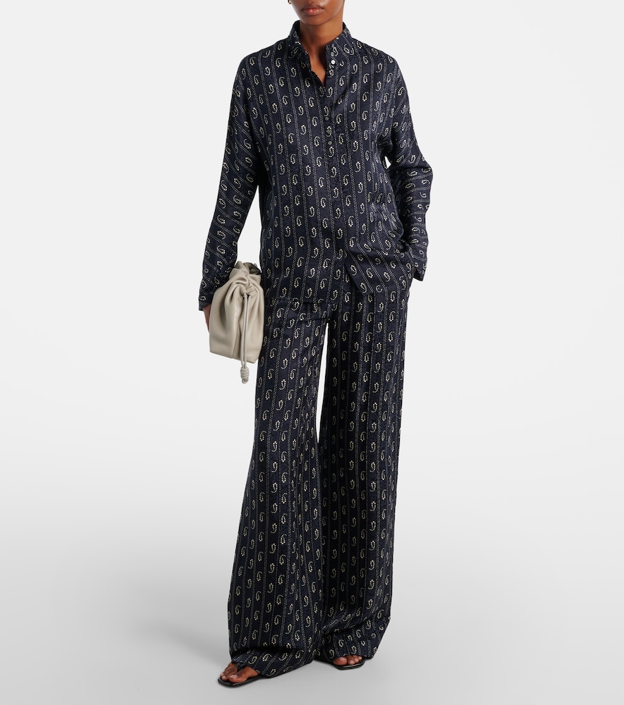  Tory Burch Tory Burch Paisley Jacquard Wide-leg Pants 