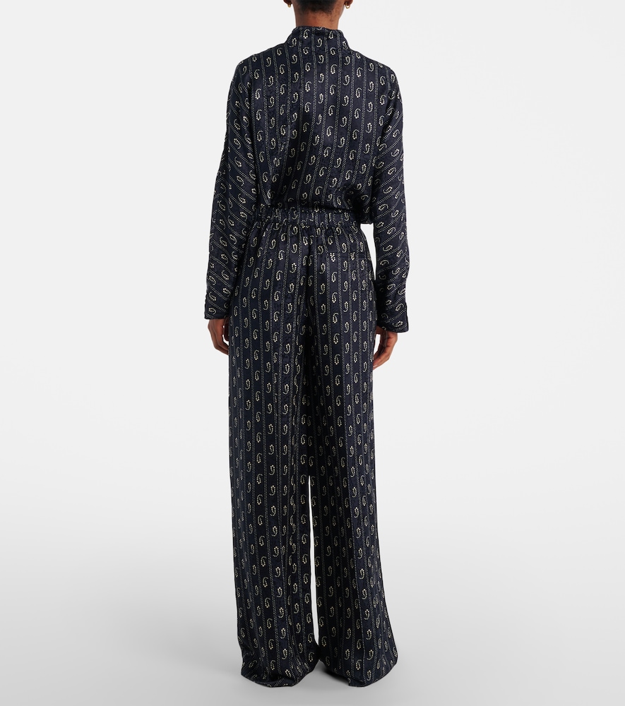  Tory Burch Tory Burch Paisley Jacquard Wide-leg Pants 