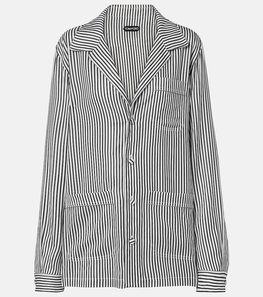 Tom Ford Striped Oversized Silk Shirt