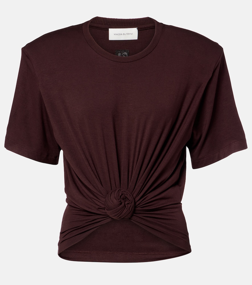 Magda Butrym Floral-appliqué jersey T-shirt　Magda Butrym フローラルアップリケ ジャージー Tシャツ Magda