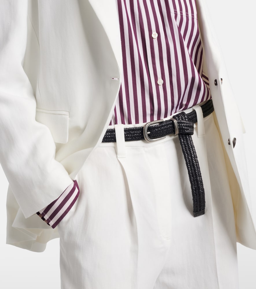  Brunello Cucinelli Brunello Cucinelli Braided Leather Belt 
