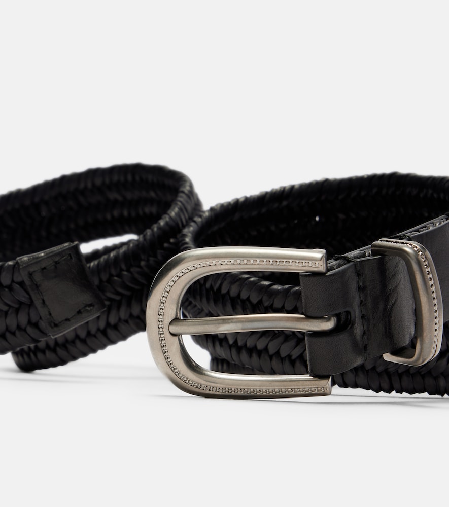  Brunello Cucinelli Brunello Cucinelli Braided Leather Belt 