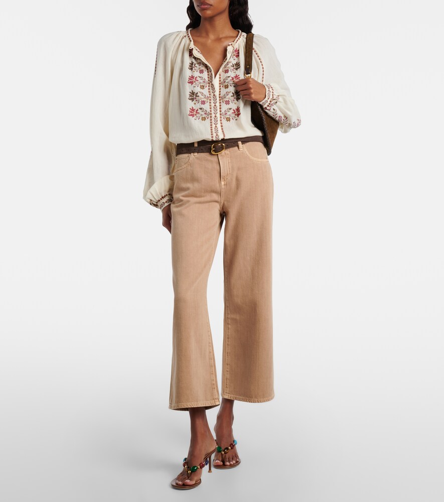  Ag Jeans Ag Jeans Saige Cropped Wide-leg Jeans 