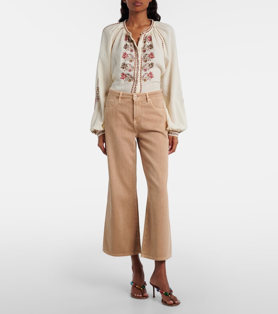  Ag Jeans Ag Jeans Saige Cropped Wide-leg Jeans 