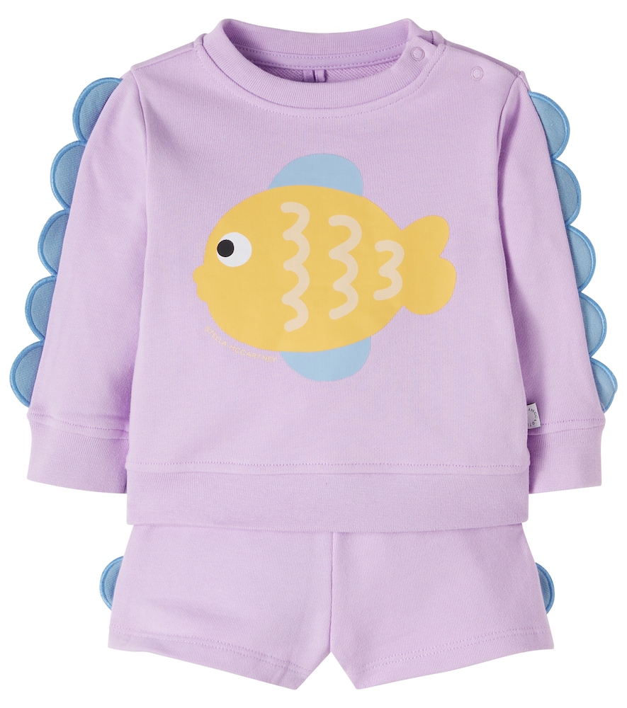 Baby Set aus Sweatshirt und Shorts aus Baumwolle