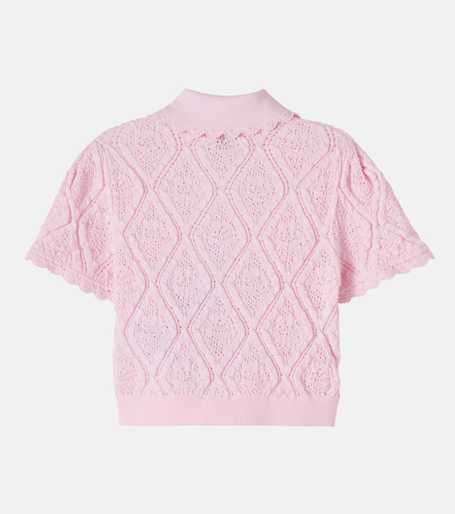  Self-portrait Kids Self-portrait Kids Besticktes Top Aus Pointelle-stick 