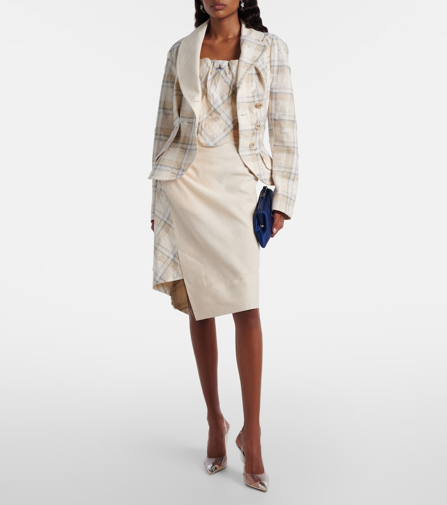 Vivienne Westwood Infinity tartan cotton midi skirt