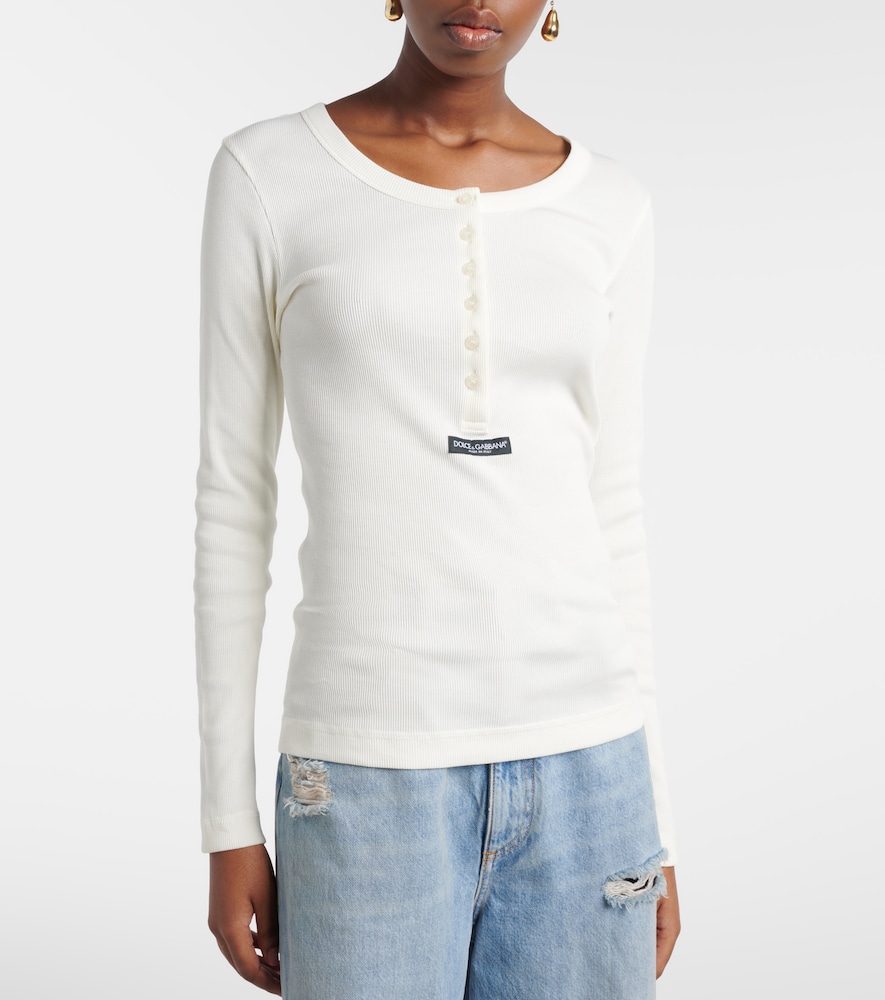  Dolce&gabbana Dolce&gabbana Henley-top Aus Baumwolle 