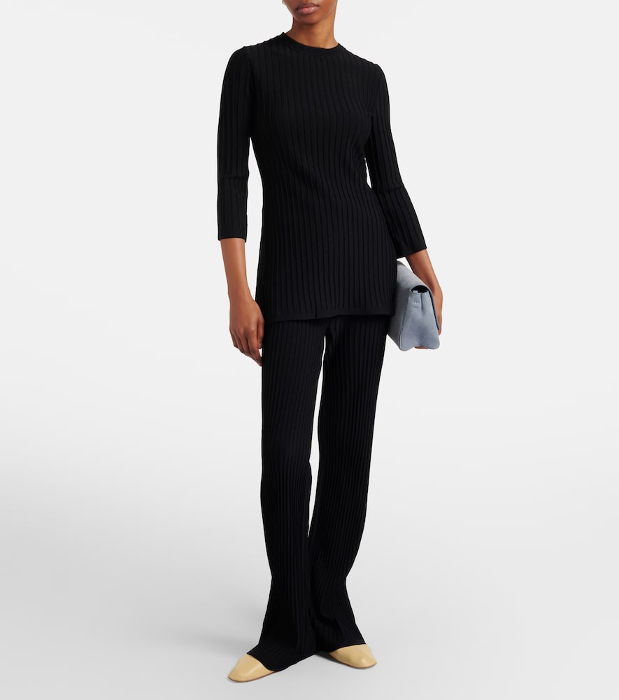 Max Mara Bello ribbed-knit flared pants