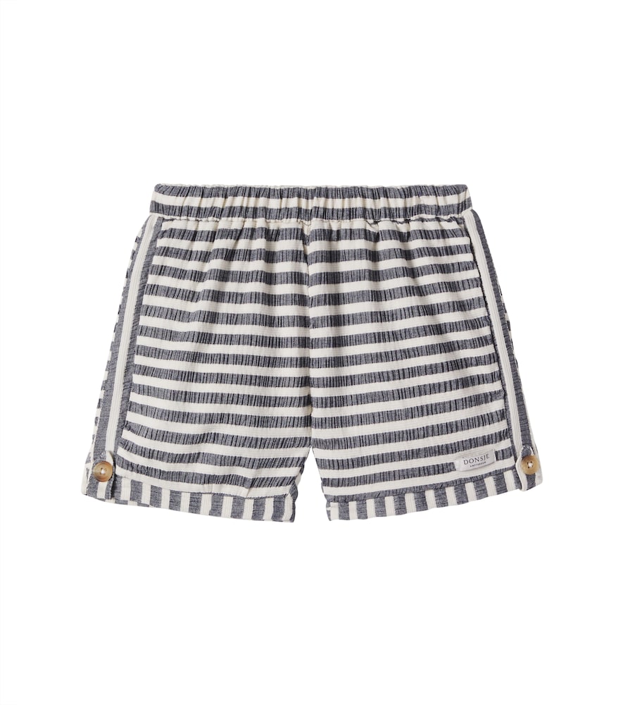 Donsje Blue Kaatio Striped Cotton-Blend Shorts Y 9/10 - Mytheresa