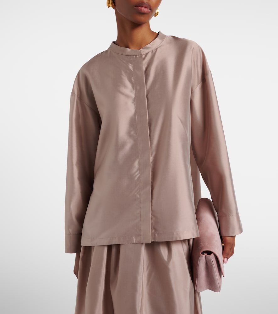  's Max Mara 's Max Mara Hemd Racconto Aus Satin 