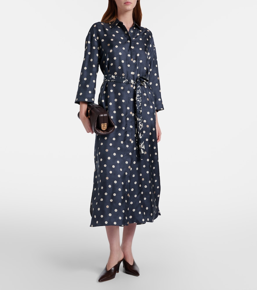 'S Max Mara Leva polka-dot silk twill shirt dress