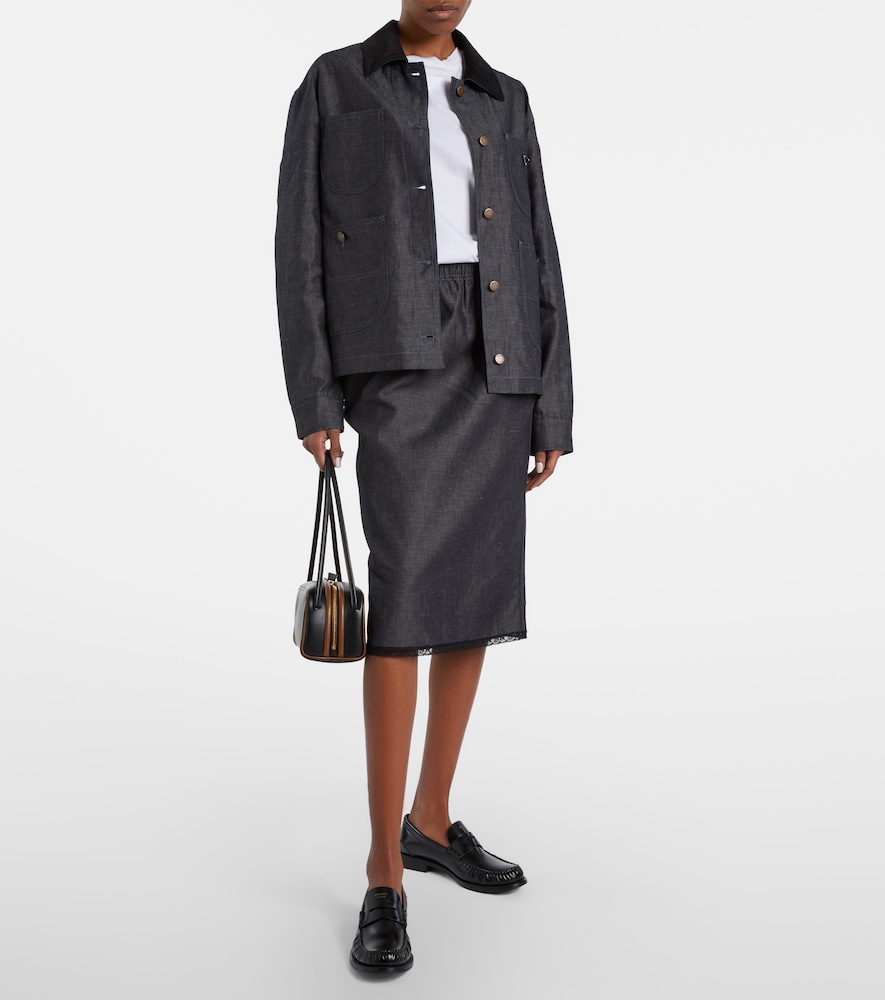  Prada Prada Jacke Aus Chambray 