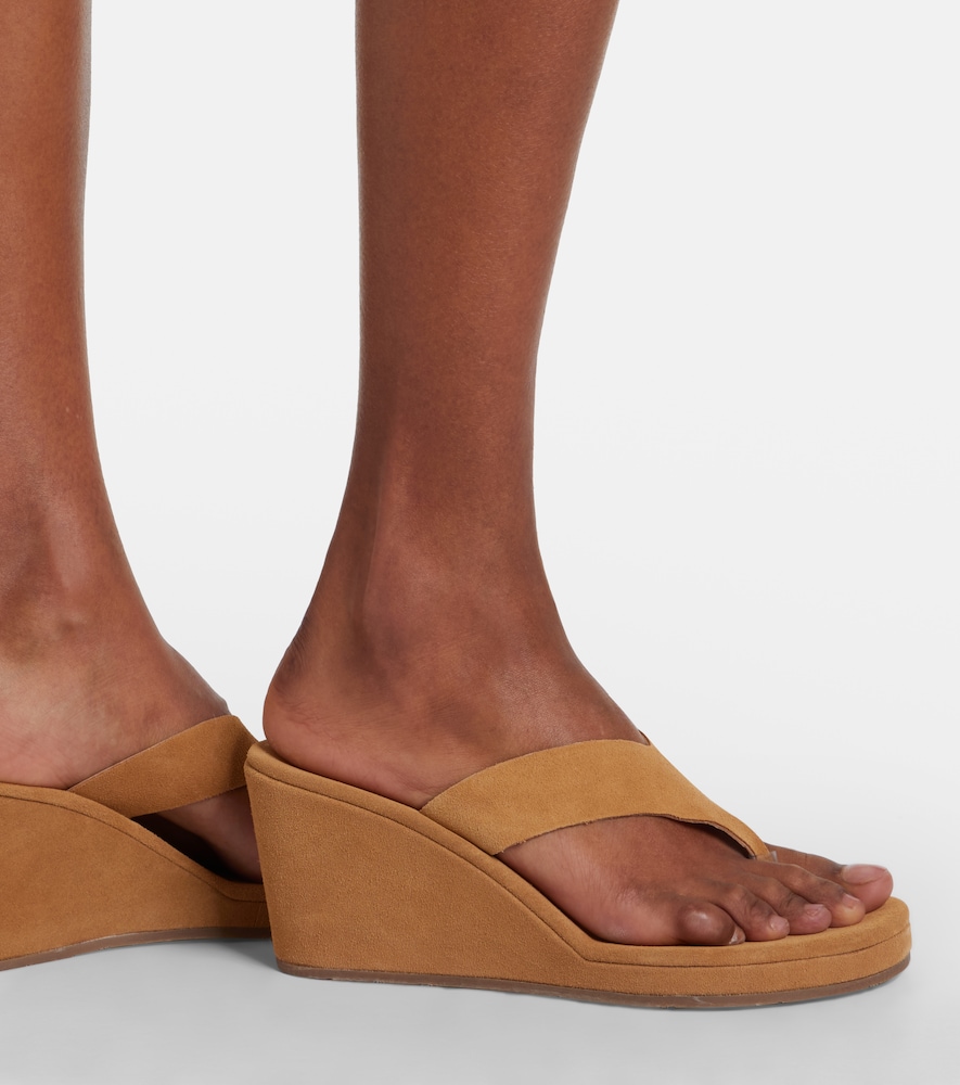 Ancient Greek Sandals Charys suede wedge thong sandals
