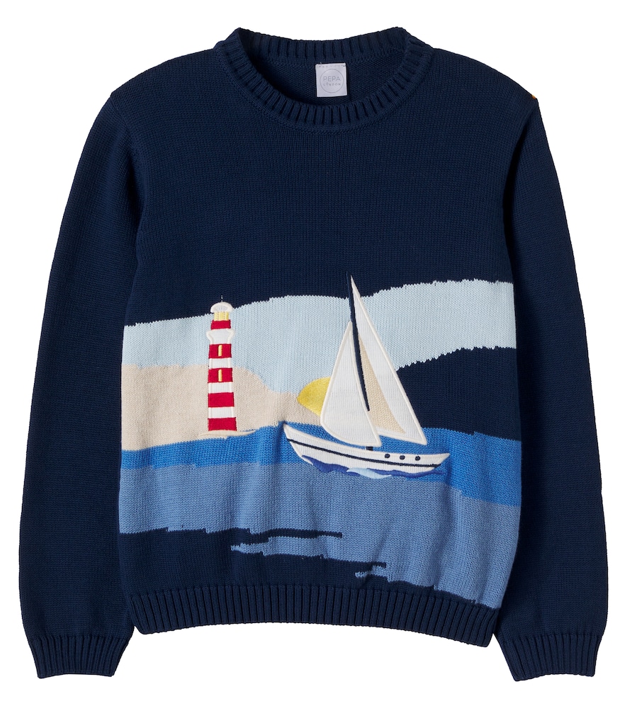 Pepa London Intarsia cotton sweater