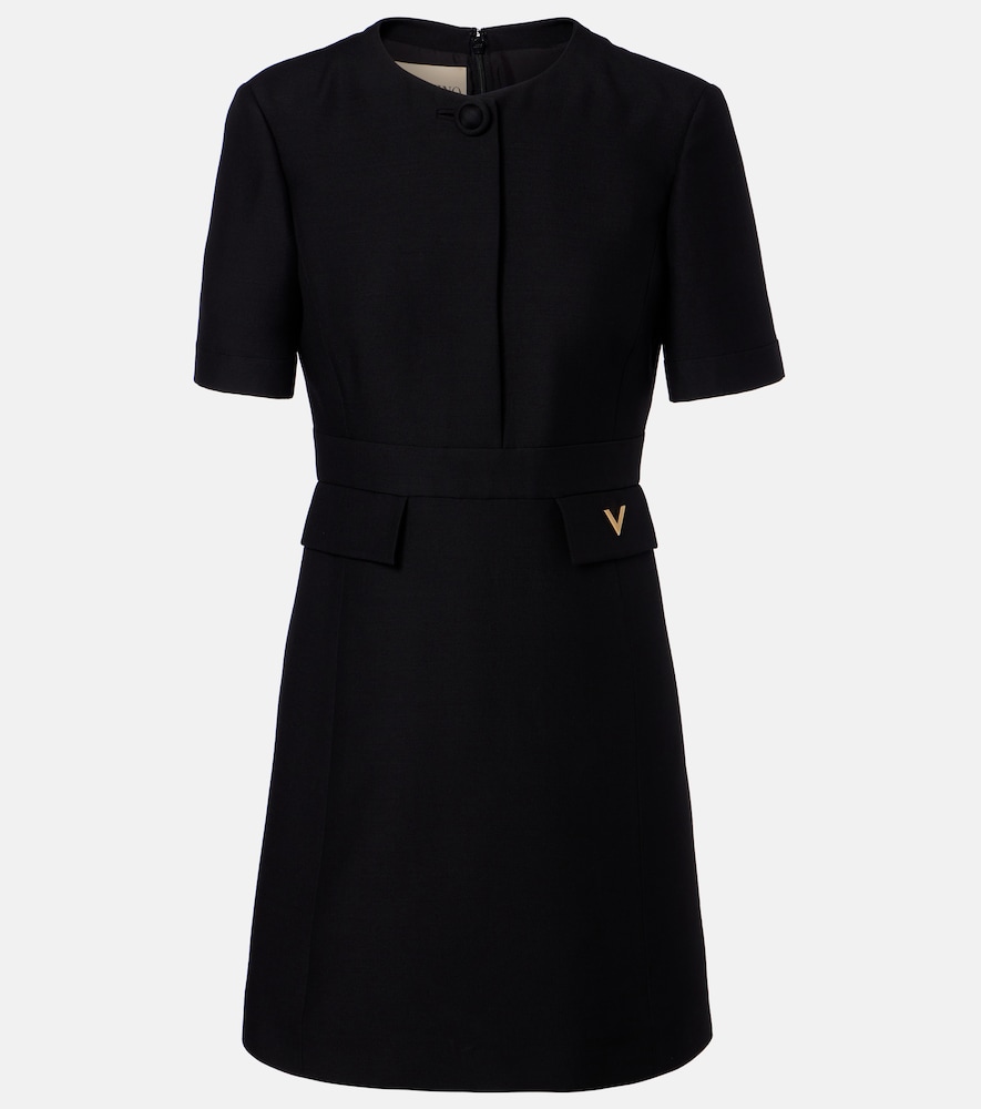 Valentino Women's Black Crepe Couture Vgold Minidress UK Size 12 - Mytheresa