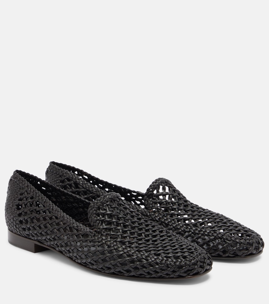 Le Monde Beryl Le Monde Béryl Soft woven leather slip-on shoes