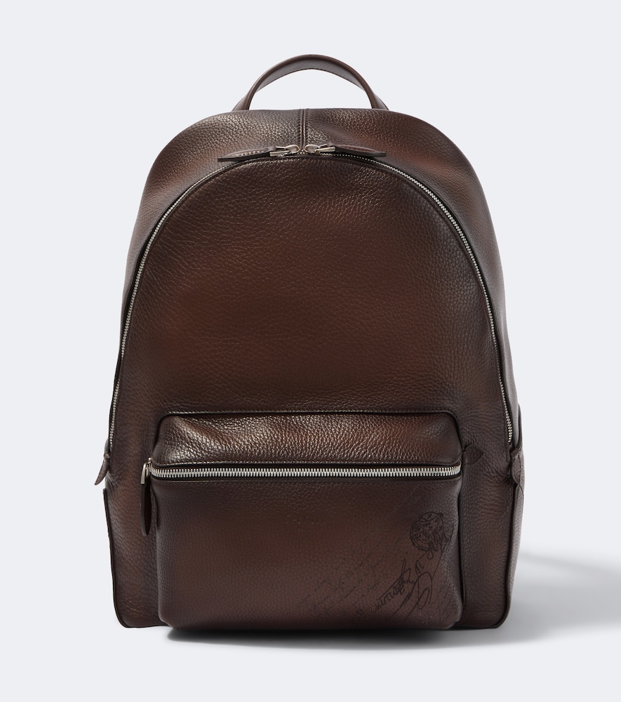 Berluti Time Off皮革双肩包 In Soft Brown