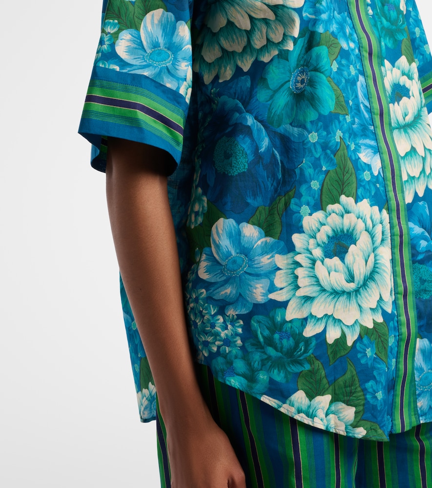 Alémais Margo Oversized Printed Cotton Shirt