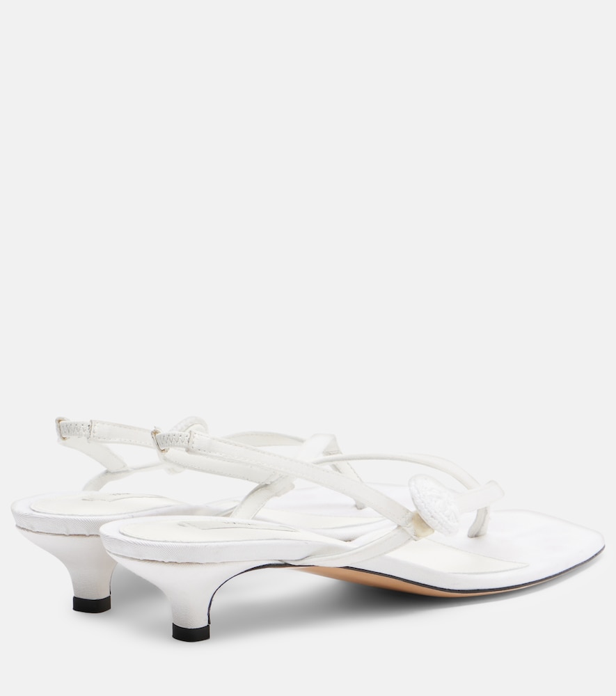 Floral-Appliqué Slingback