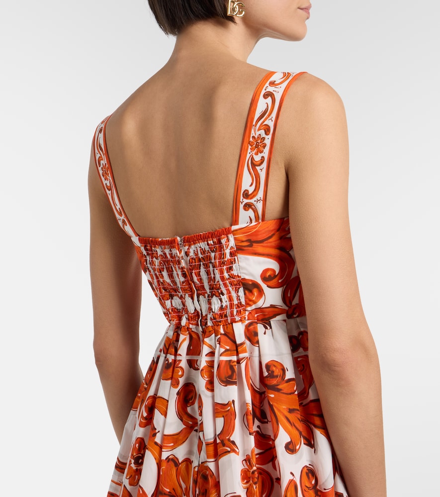  Dolce&gabbana Dolce&gabbana Minikleid Majolica Aus Baumwollpopeline 