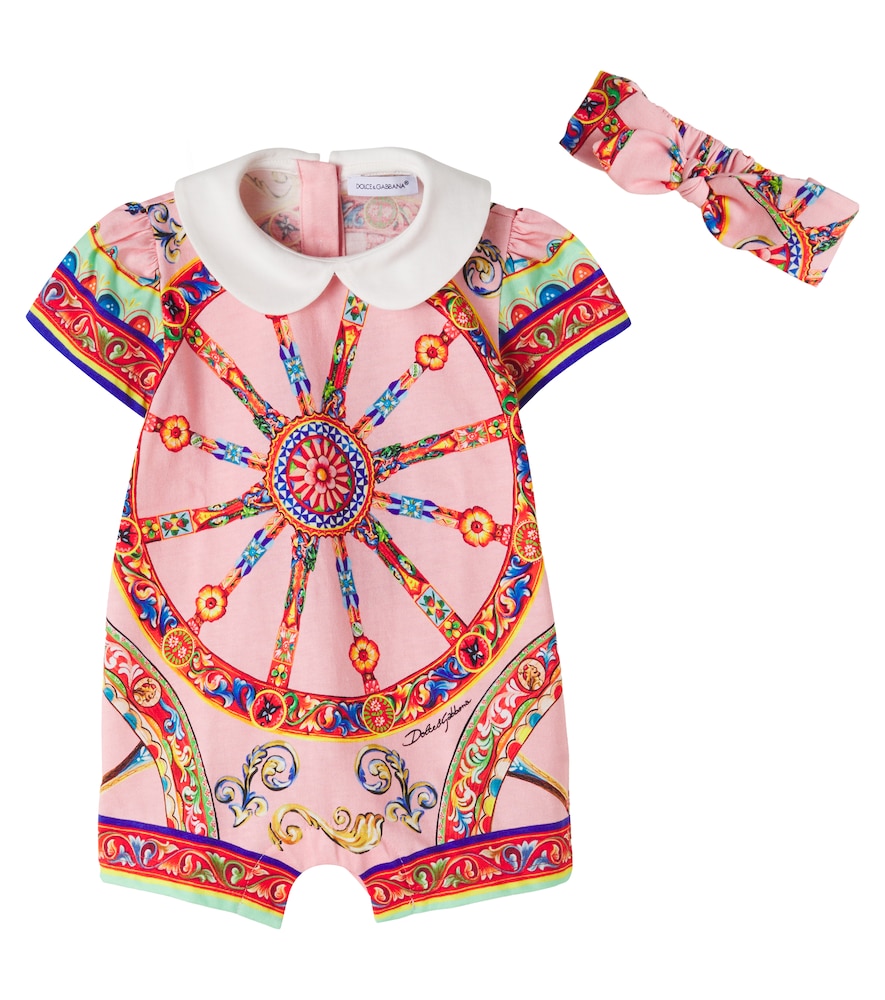 Baby – Set pagliaccetto e fascia Carretto in cotone