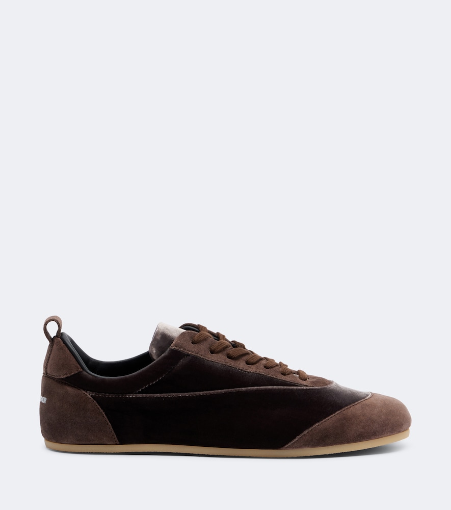 Etage Suede-Trimmed Velvet Sneakers