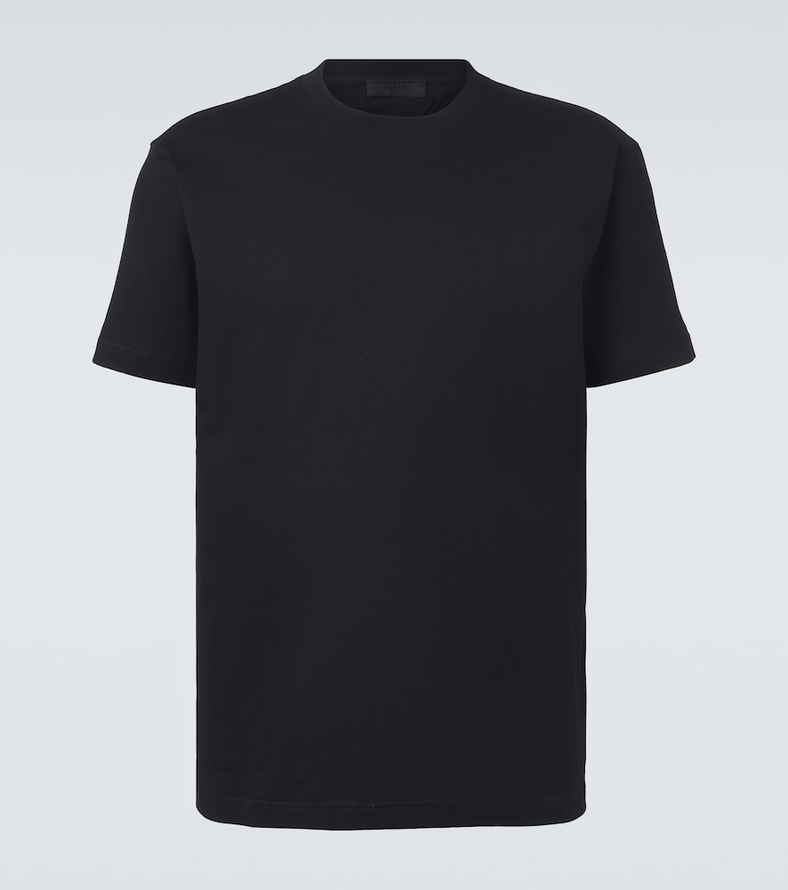 Prada Cotton T-shirt In Black