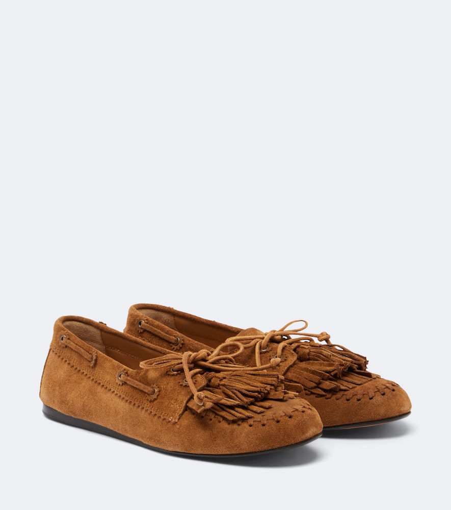 Mocassini Fersi in suede con frange