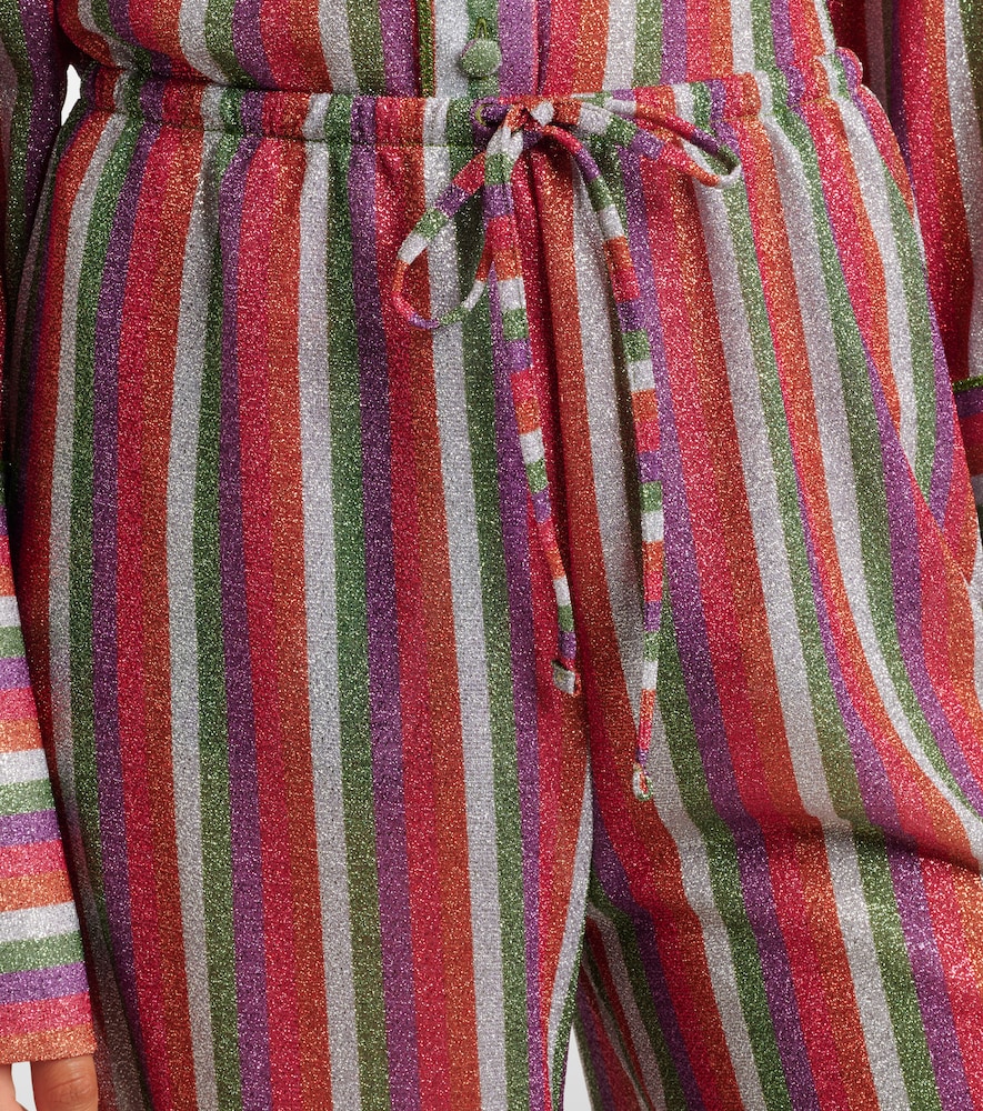  Oseree Oseree Lumiere Striped Wide-leg Pants 