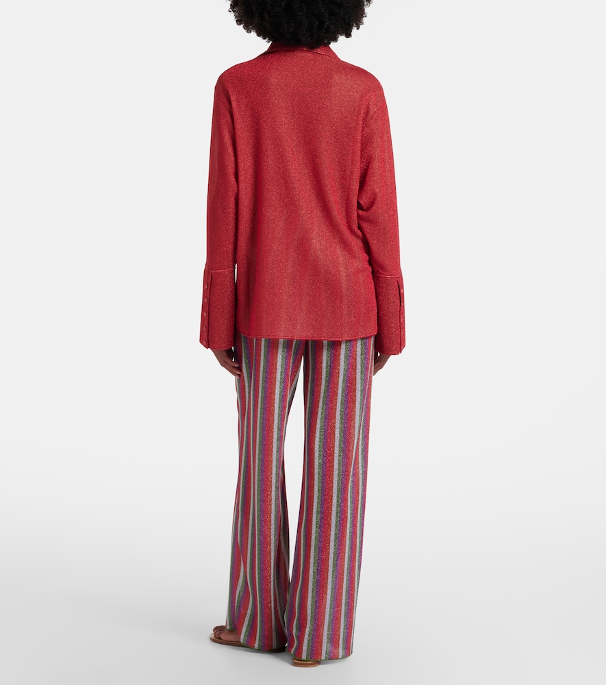  Oseree Oseree Lumiere Striped Wide-leg Pants 