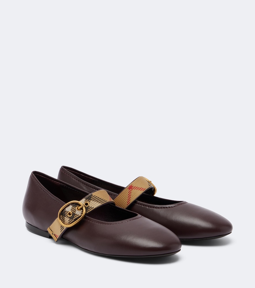 Check Ballerinas Mary Jane aus Leder