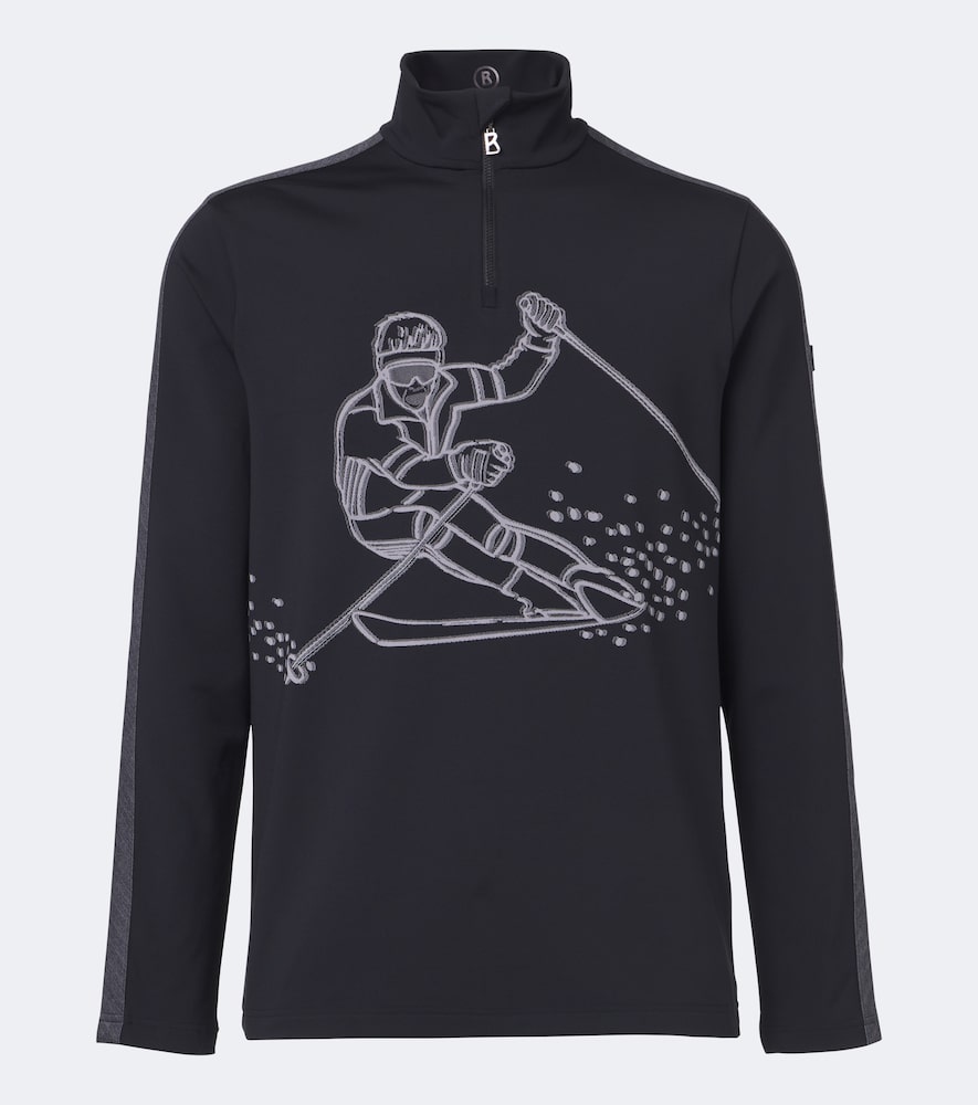 Bogner Eliot Printed Ski Top In Black