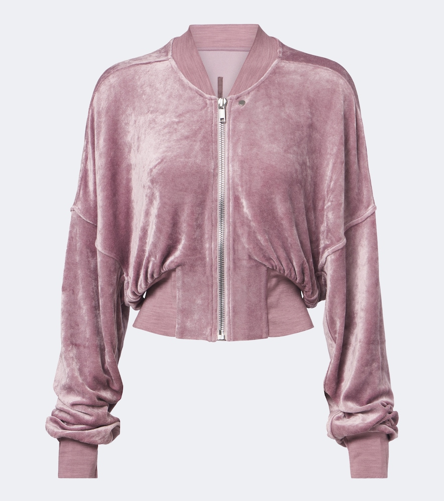 Bomberjacke Flight aus Samt-Jersey