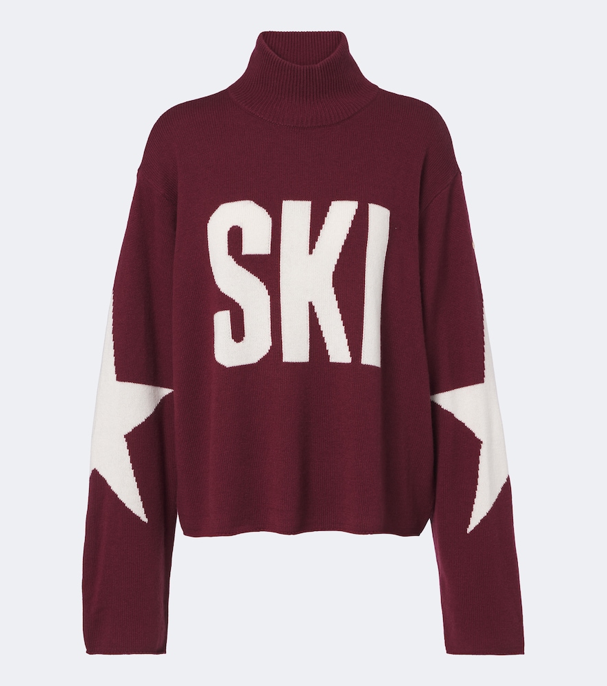 Intarsia Wool-Blend Turtleneck Sweater