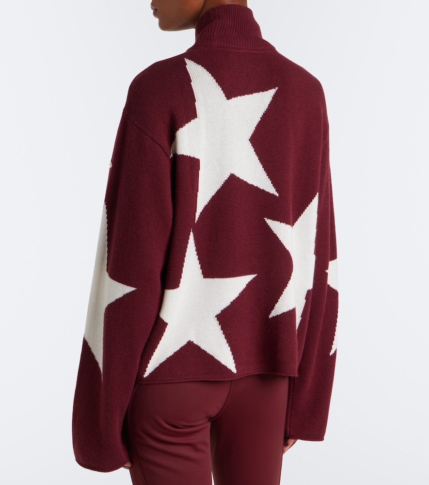 Intarsia Wool-Blend Turtleneck Sweater