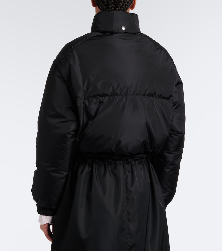 Prada Re-nylon Cropped Down Jacket In Black