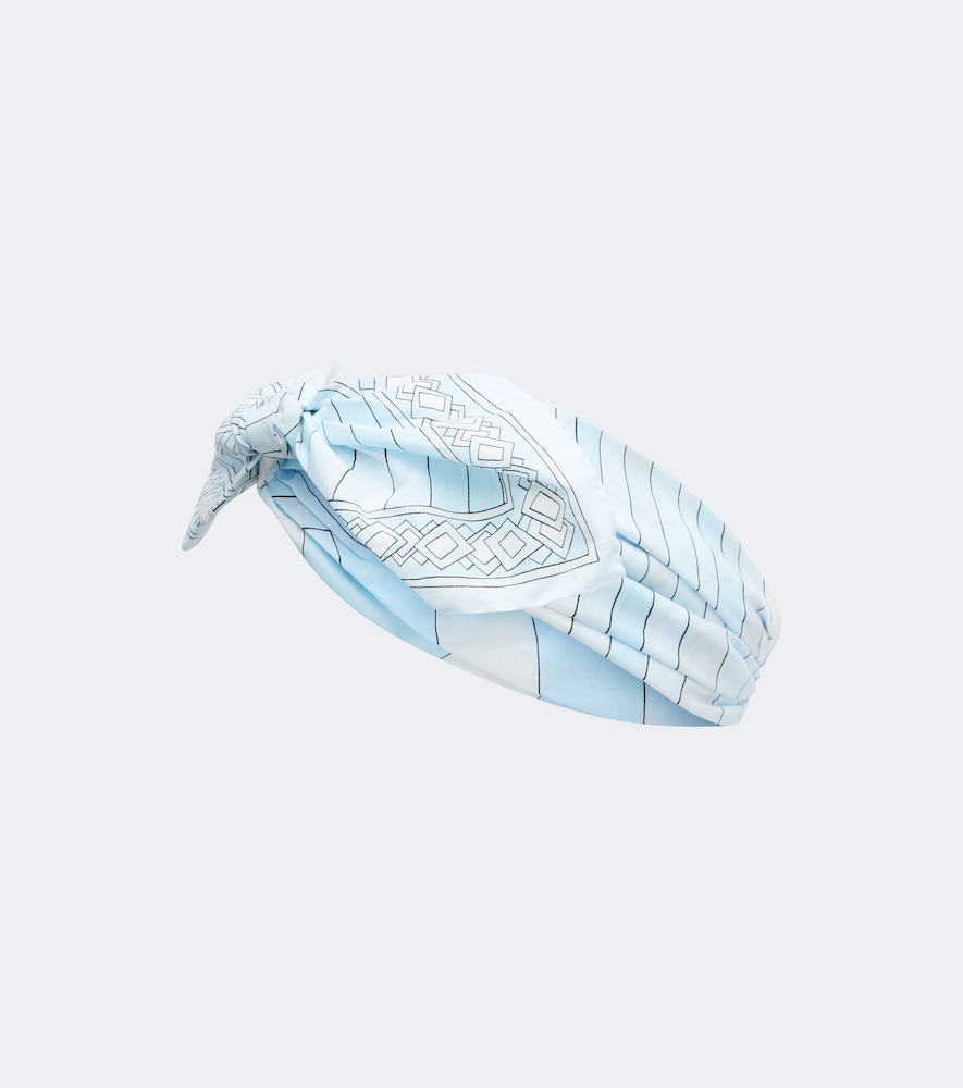 Pucci Iride Cotton Headband In Blue