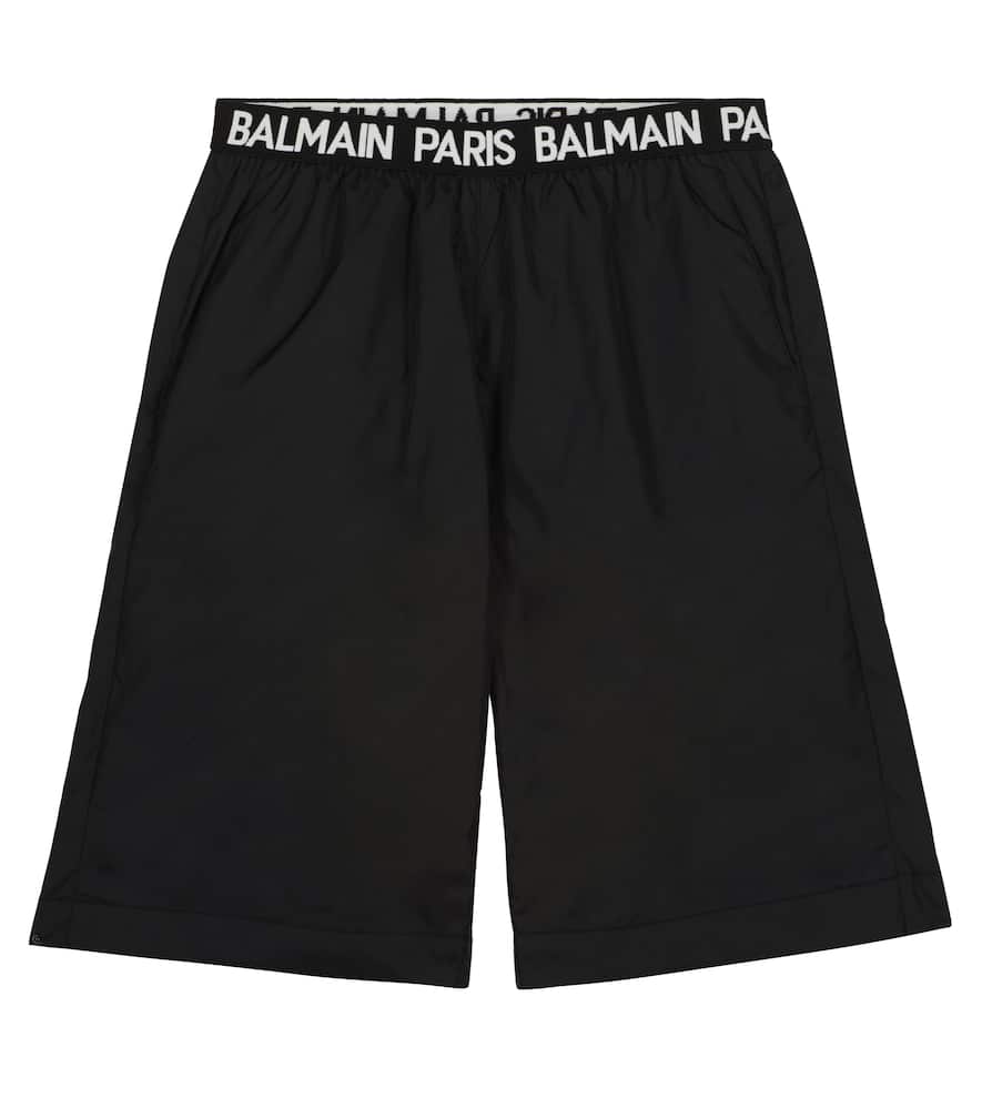 Balmain Kids Logo track shorts