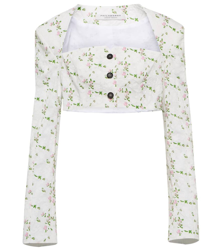 Philosophy di Lorenzo Serafini Floral cotton crop top