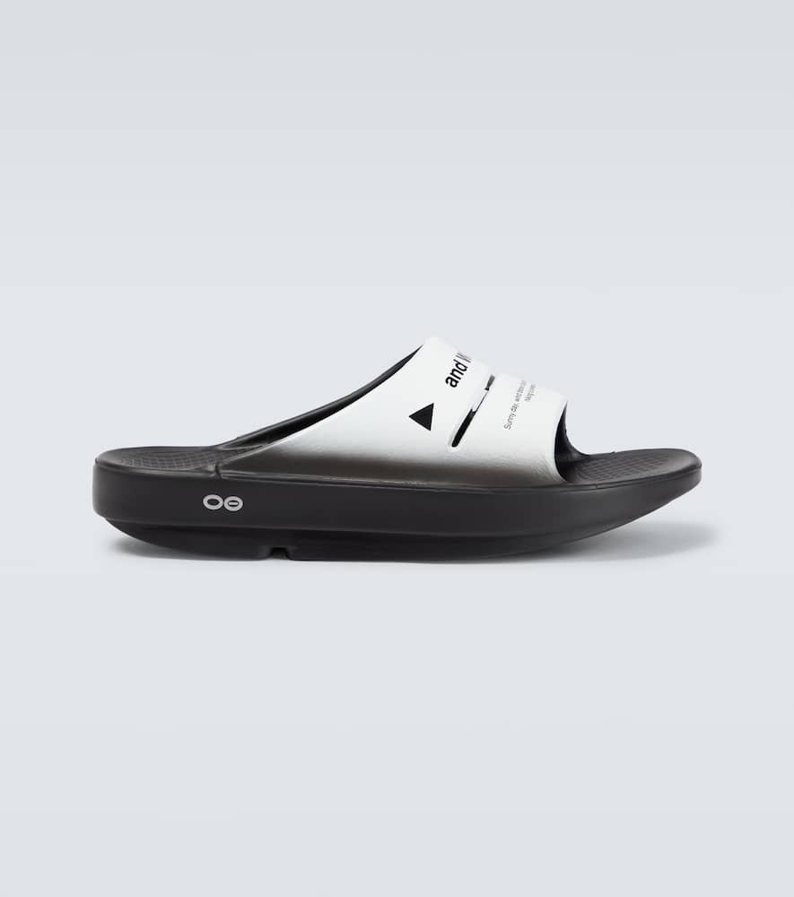 And Wander x OOFOS OOahh rubber slides