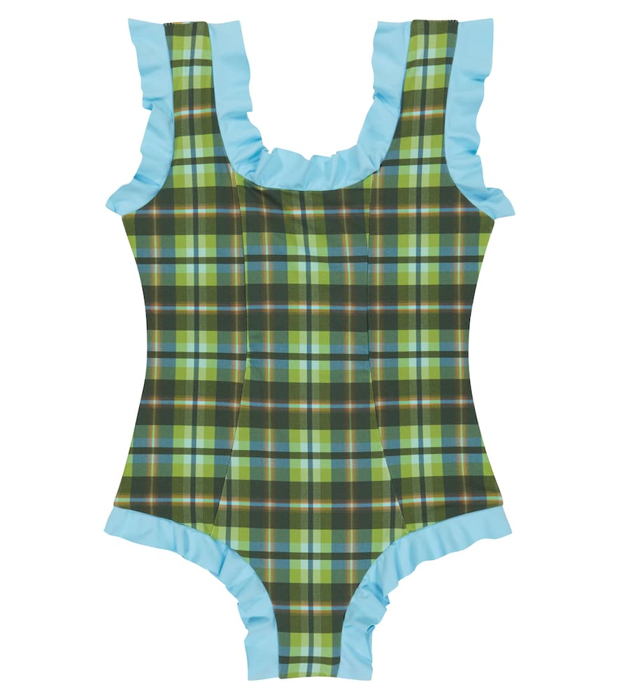 Marysia Bumby Kayenta ruffled checked swimsuit